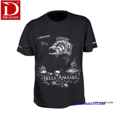 Футболка Dragon Hells Anglers ОКУНЬ чёрная